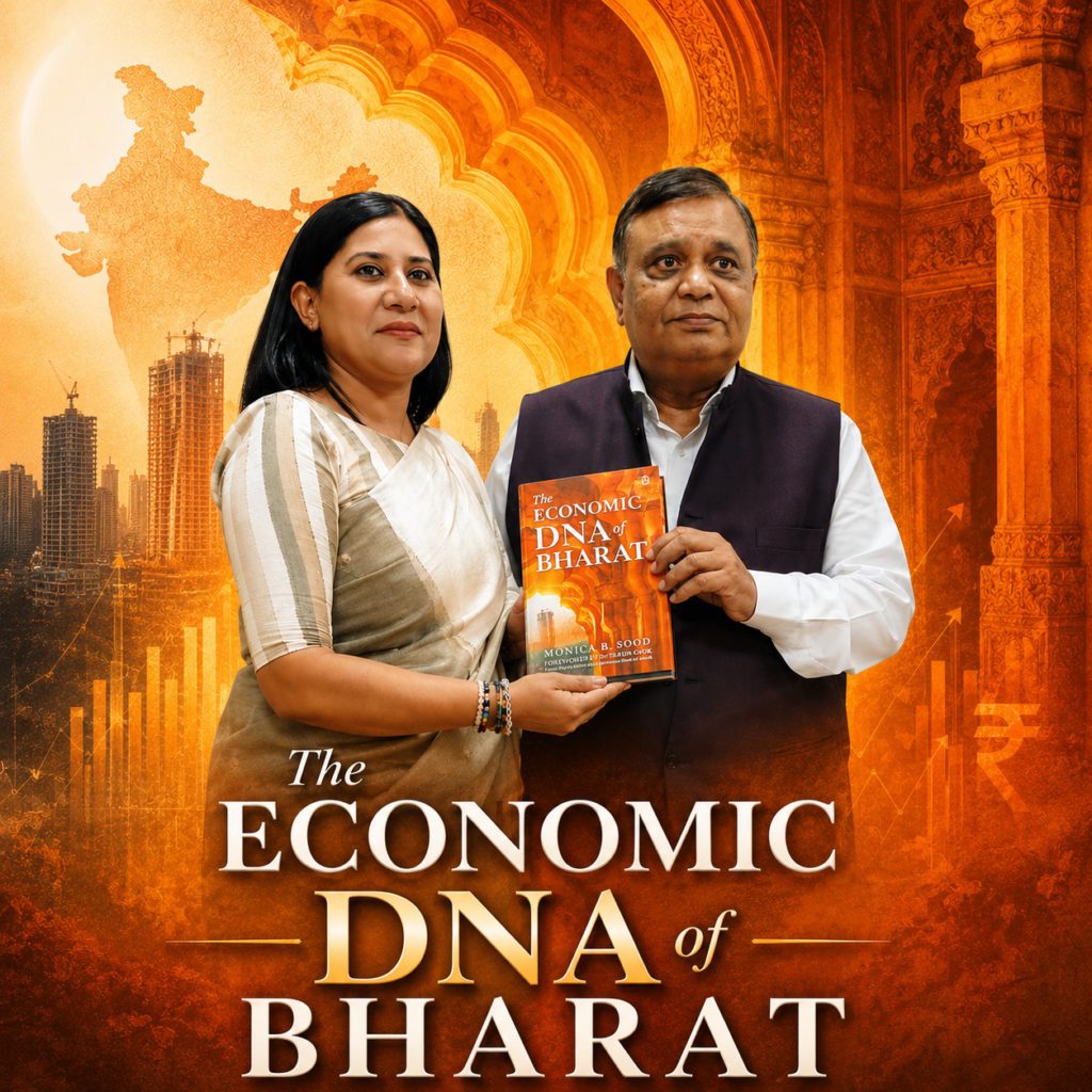 Dr. Monica Sood presenting the book to Shri Atul Garg, MP