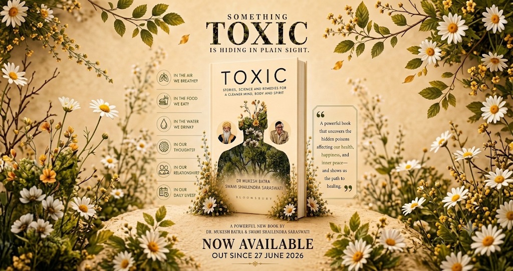 TOXIC book cover by Dr Mukesh Batra and Swami Shailendra Saraswati, published by Bloomsbury India