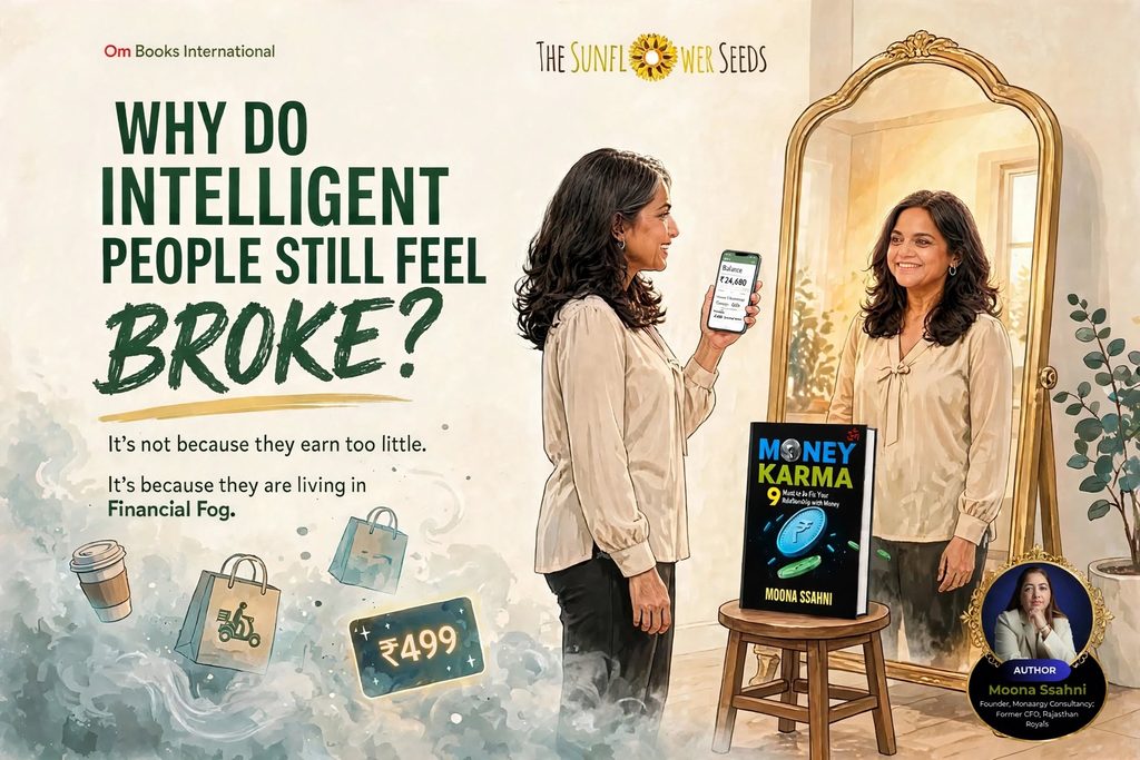 Money Karma carousel slide on financial fog by Moona Ssahni
